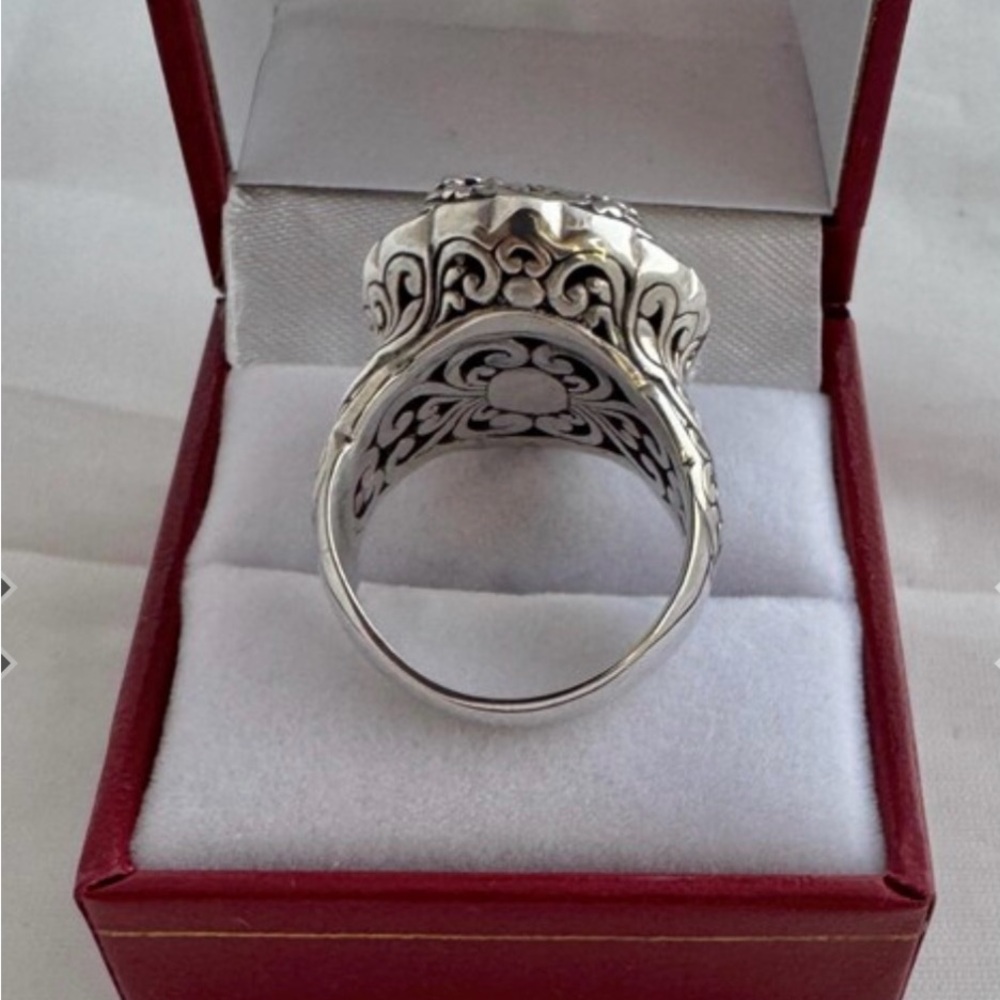 NEW SARDA Artisan Collection 925 Silver Floral Filigree Statement Ring - Picture 6 of 9